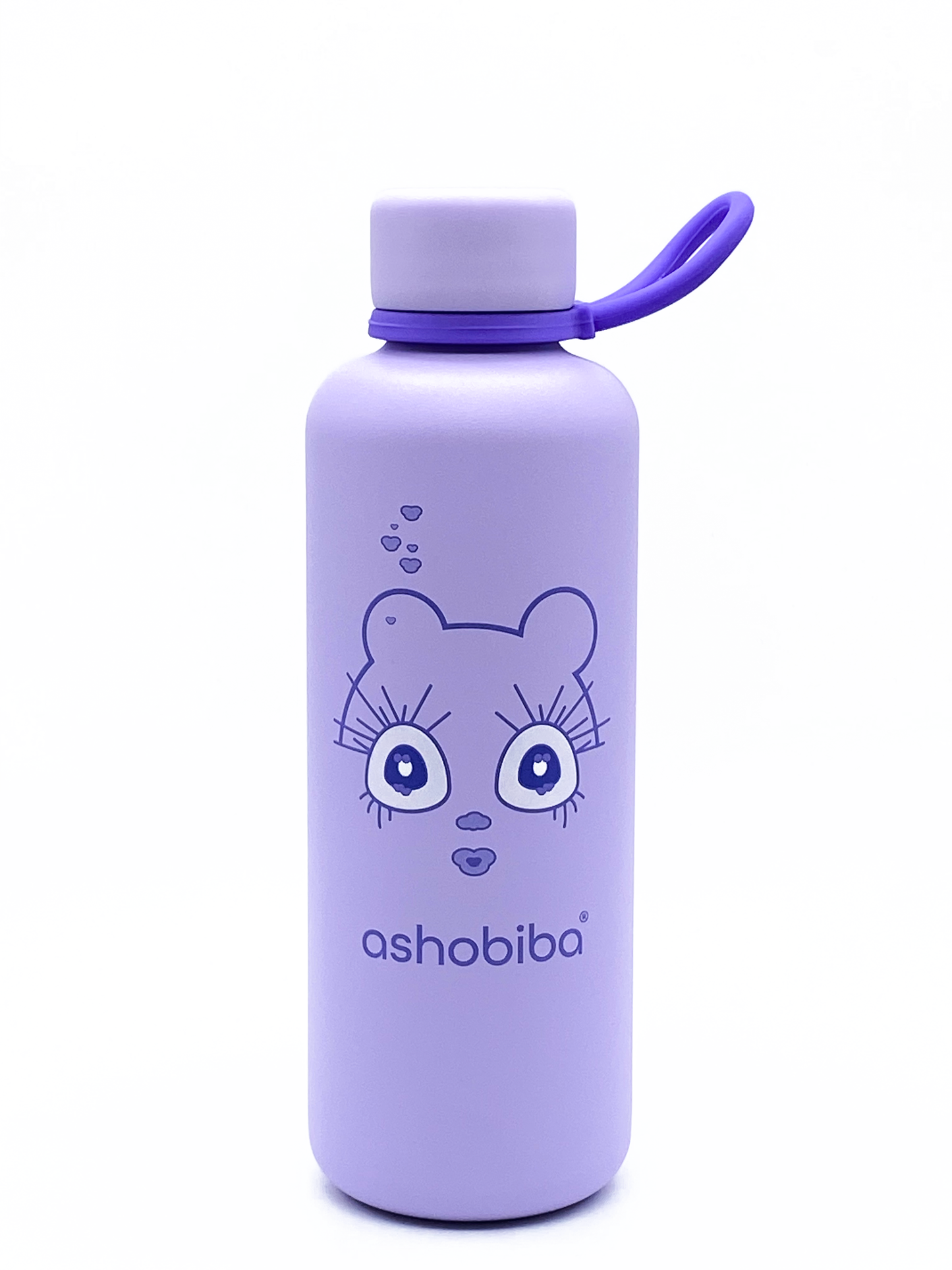 Purple Eco-friendly water bottle with kawaii print. Cute for girls.
Schattige schoolbeker voor meisjes. Ideaal voor op reis.